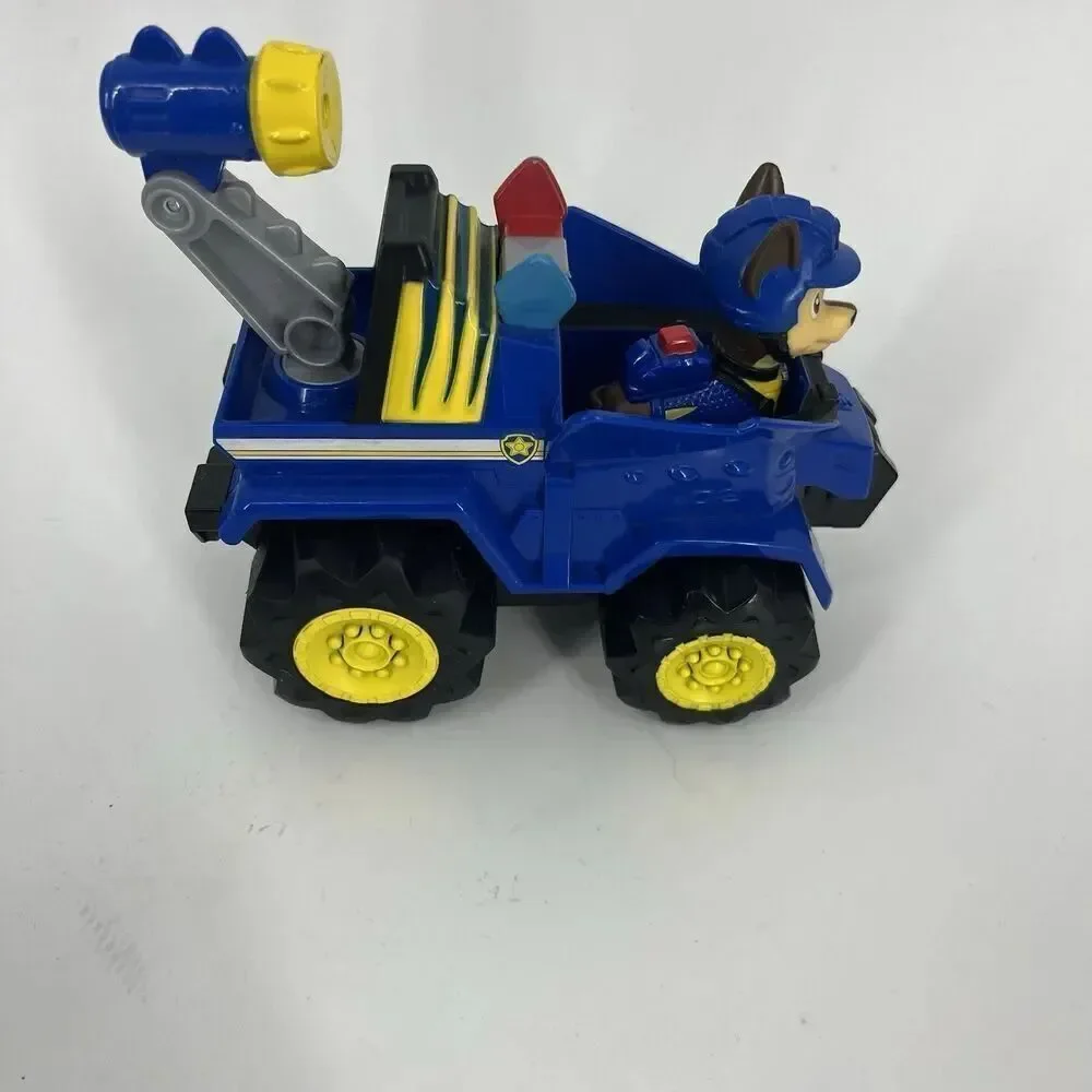 Paw Patrol Deluxe Vehicle Lot of 4 Chase Rocky Skye Ryder Action Figures Toy Set